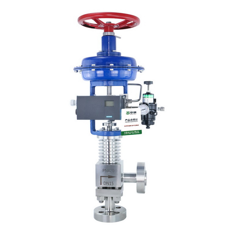 高压角型笼式调节阀